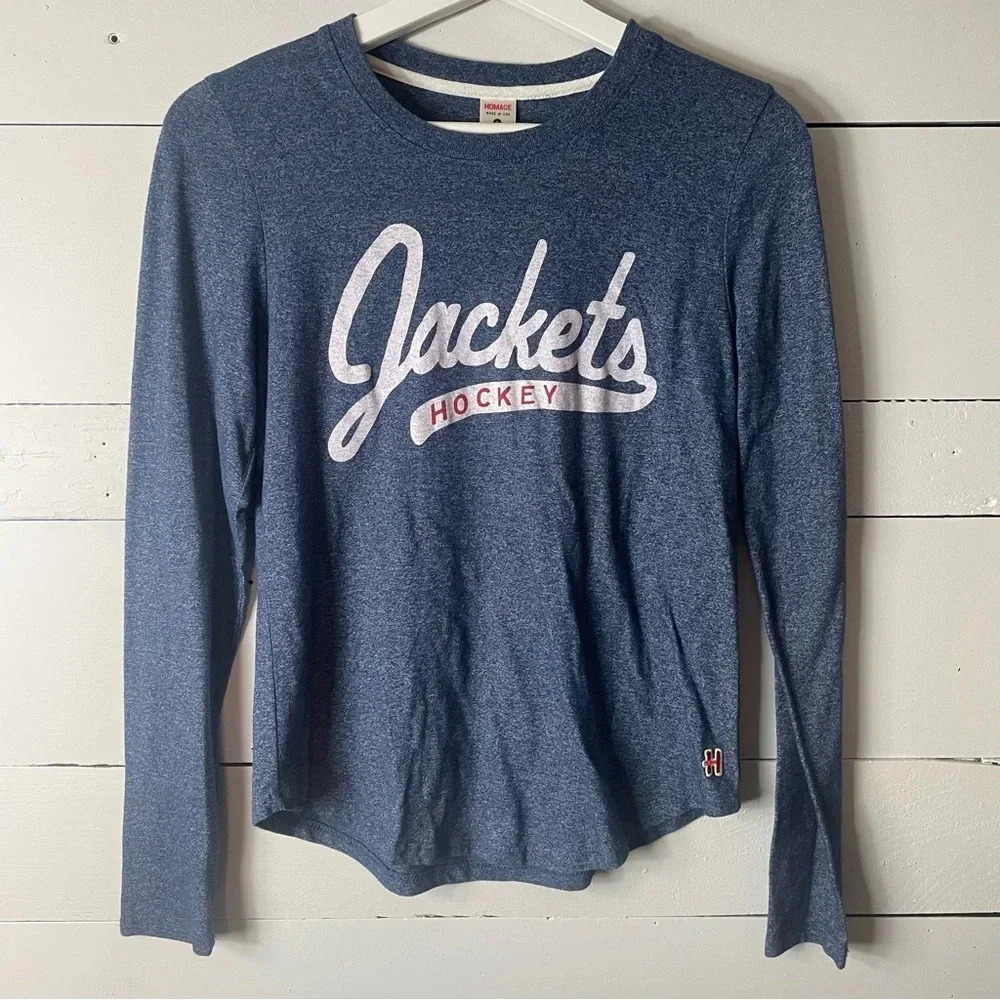 Homage Columbus Blue Jackets Hockey long sleeve T-shirt Size Small